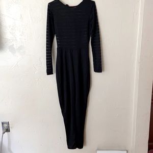 NWT PrettyLittleThing black burnout mess jumpsuit